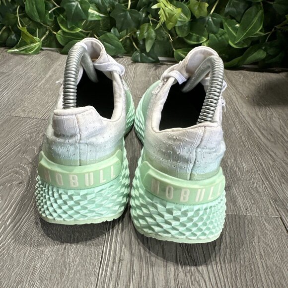 NoBull Ripstop Runner White Teal  Ombre Running Workout Shoes Womens Size 7 - Picture 5 of 9